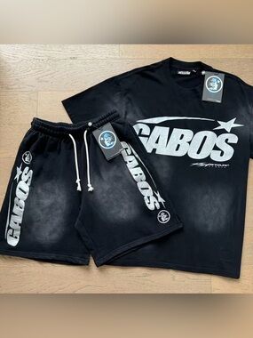 Men’s Black Logo Cotton Shorts